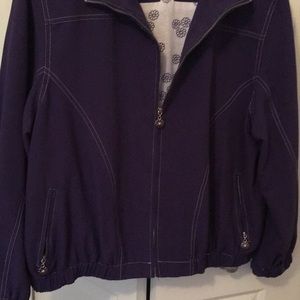 Purple jacket, polyester shell, lining100 % cotton